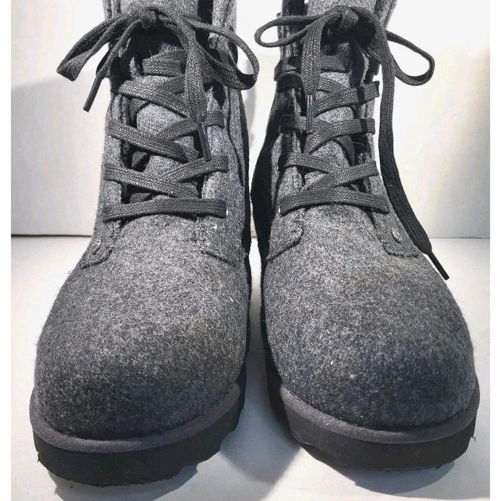 Bearpaw Krista Women's High-top Ankle Boots 9 Lined Charcoal Gray Wool [620]‎